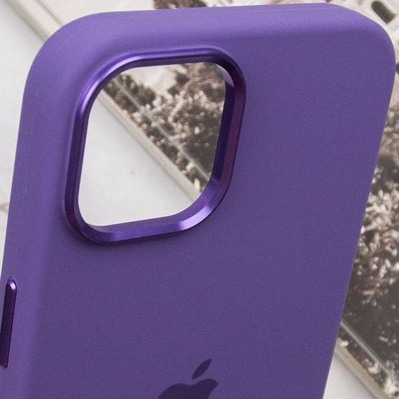 Чохол Silicone Case Metal Buttons (AA) для Apple iPhone 12 Pro Max (6.7") Силікон, Фіолетовий/Iris | Зображення 7