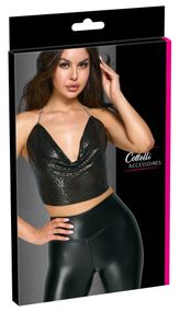 Чорний топ Cottelli Collection Metal Top black 2450542 S-L Sex Aura