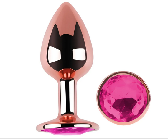 Анальна пробка із кристалом EGZO - Rose Gold Round Plug Rose size M Sex Aura | Зображення 1