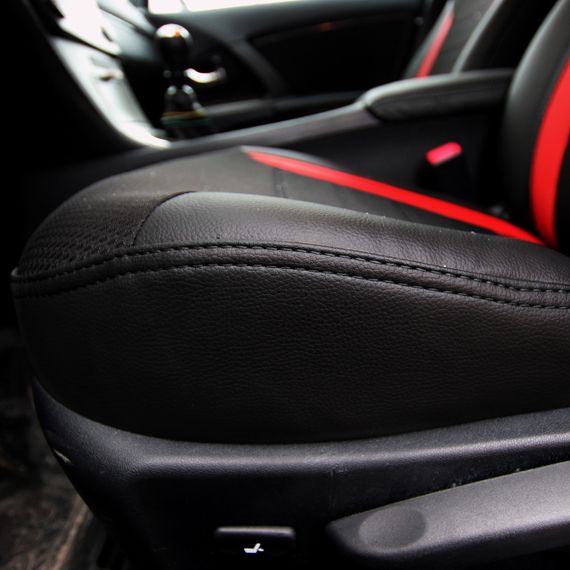 Чехлы на сиденья из экокожи и автоткани Dacia Logan 1 поколение 2004-2012 EMC-Elegant | Зображення 2