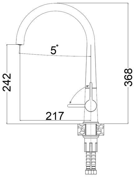 Кухонний змішувач Fabiano FKM 72 SS Inox 8232.401.1609 | Зображення 3