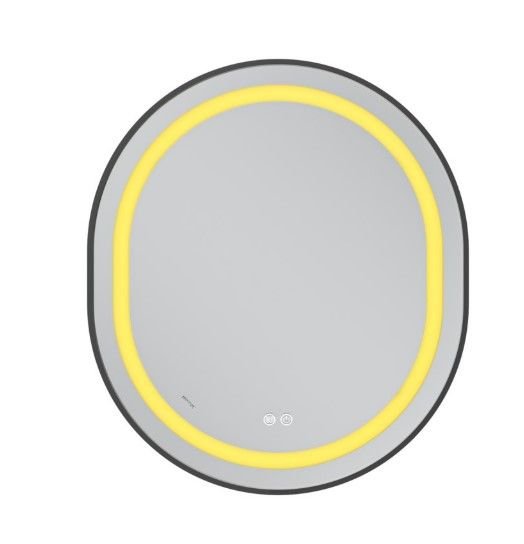 Дзеркало Mixxus Premium ELLIPSE MV05-80x70-REVERSE BLACK (LED Touch, Anti-fog (3-6kK)) (MP6646) | Зображення 3