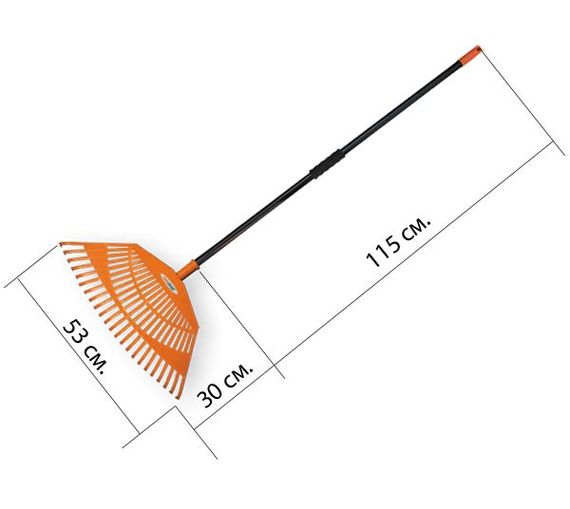 Граблі віялові Bradas 23 зубця черенок металевий KT-CX23H-M | Зображення 1