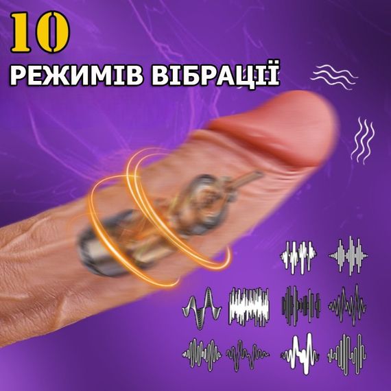 Smart-фалоімітатор 4 в 1 з дистанційним керуванням 220*40 mm | Зображення 2