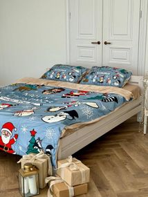 Постільна білизна євро Dushka Home Сатин Плюш 21361 200х220 см