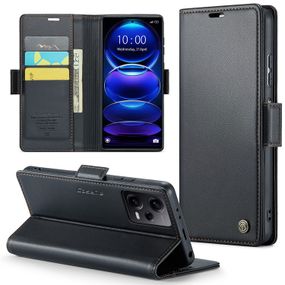 Кожаный чехол-книжка Retro Case для Xiaomi Redmi Note 12 Pro 5G / Poco X5 Pro цвет Черный