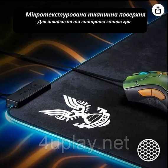 Геймерский коврик Razer Goliathus Extended Chroma RGB с прорезиненной основой и подсветкой 92 х 29 см | Зображення 5