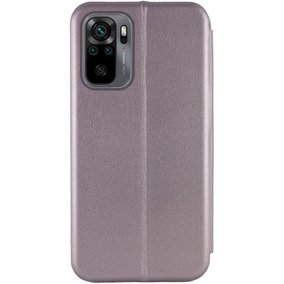 Шкіряний чохол-книжка Classy для Xiaomi Redmi Note 10 / Note 10s / Poco M5s Сірий | Зображення 1