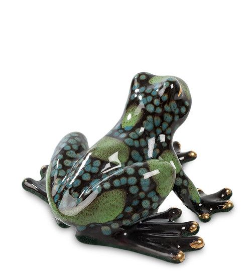 Порцелянова статуетка Frog Golden 11 см | Зображення 2