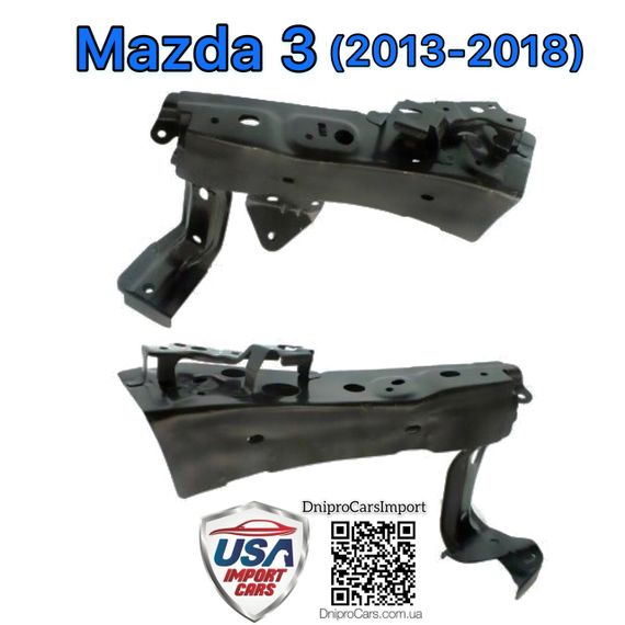 Mazda 3 2013-2018 кронштейн панелі радіатора праве, B45A53140