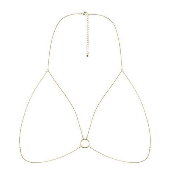 Ланцюжок-портупея Bijoux Indiscrets Magnifique Bra Chain - Gold | Зображення 1