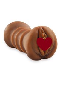 Мастурбатор реалистичный с двумя отверстиями Pipedream Extreme, коричневый, 15 х 6.5 см Sex Aura