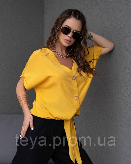 Блуза цвет горчичный размер 3XL FI_008304 | Зображення 1