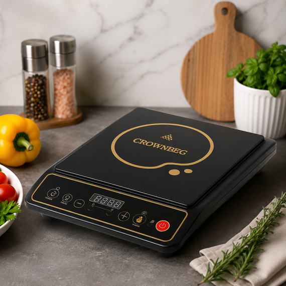 Плита индукционная Crownberg CB 1323 2000 Вт Настольная плита электрическая / Однокомфорочная плита