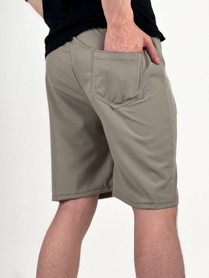 Мужские свободные легкие шорты до колен из плащевки SA395 цвет бежевый, размер 48/50 | Зображення 1