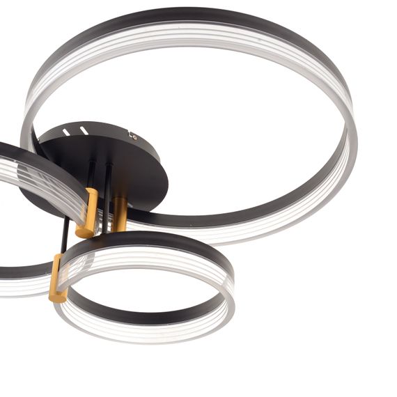 Люстра потолочная в спальню LED 74W WW+NW+CW BK/G (WBL-57C/3) | Зображення 4