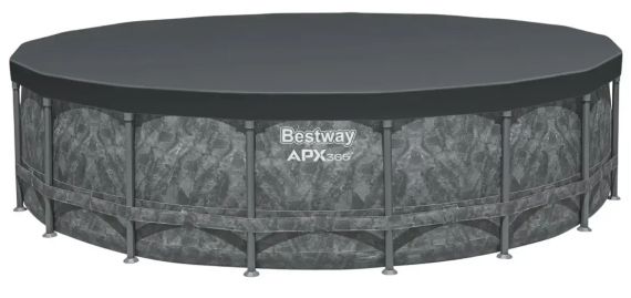 Каркасний круглий басейн 549х132 см на 26 000 л з фільтр-насосом, сходами, тентом Bestway 561KC | Зображення 4