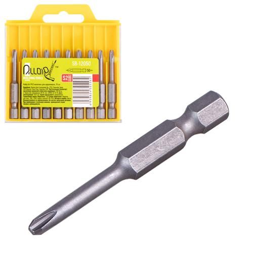 Alloid. Набір біт магнітних для шуруповерта PH2  50мм, S2 (10шт)