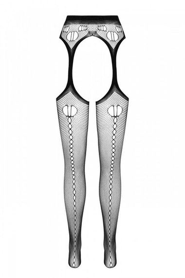 Еротичні колготки-бодістокінг Passion ECO S008 black, з імітацією панчіх та пояса sexstyle | Зображення 3
