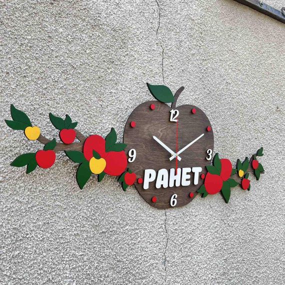 Брендированные настенные часы с логотипом, корпоративный подарок из дерева, часы из фанеры, 87,5х36 см | Зображення 8