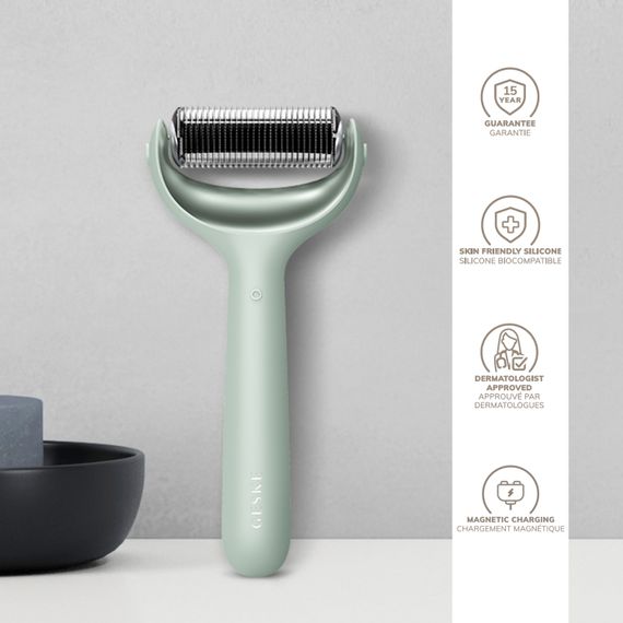 Електронний ролер для обличчя та тіла з мікроголками GESKE MicroNeedle Face&Body Roller 8в1 green | Зображення 2