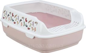 Туалет для котів Trixie Delio з рамкою рожевий 38х20х50 см TX-40399