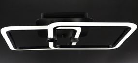 Люстра світлодіодна стельова LED світильник для квартири на стелю лед з пультом 25766 Чорний 10х41х63 см.