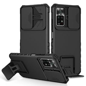 Чохол Kickstand із захистом камери для Xiaomi Redmi Note 11 4G / 11s / Note 12s колір Чорний