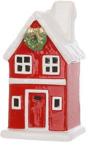 Декор керамічний "Червоний Будиночок" 14см з LED-підсвічуванням КОПІЯ
