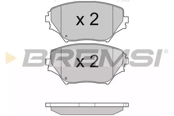 Колодки передні гальмівні Toyota RAV4 94-05 (sumitomo), Bremsi (BP2993) | Зображення 2