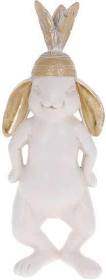 Статуетка Кролик в індіанській шапці White-Gold 11х9х29см