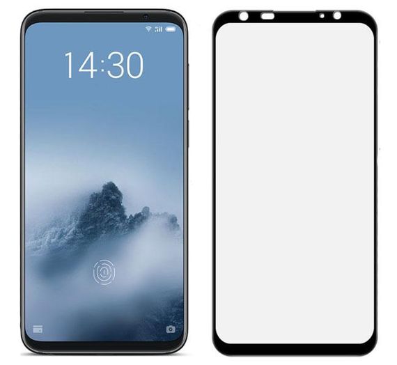 Full Cover защитное стекло для Meizu 16 Plus - Black