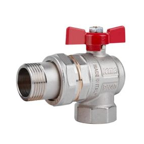 Кран кульовий Icma FAR. ROSSA 1" кутовий №361