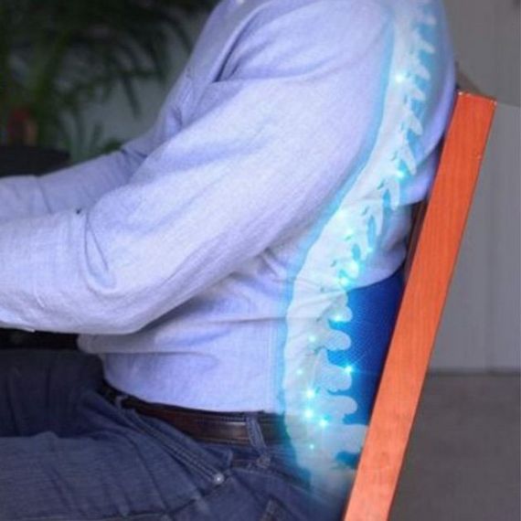 Ортопедична подушка для попереку Lumbar Support TV One. Подушка для попереку з ефектом пам'яті з м'яким тканинним покриттям, NI-216 що дихає.