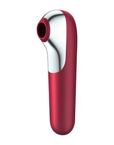 Смарт-вібратор та вакуумний стимулятор 2в1 Satisfyer Dual Love, Червоний