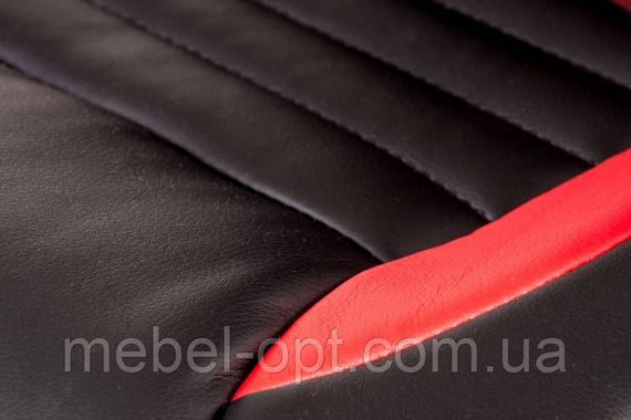 Крісло керівника - геймерське крісло Nеro black - red екокожа | Зображення 6