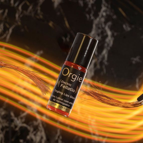 Блеск для губ с эффектом вибрации Orgie Electric Fellatio Lips Gloss, 10 мл, вкус фруктового ассорти | Зображення 3