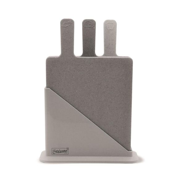 Набір дошок кухонних (3 дошки + підставка) пластик MR-1789G Maestro