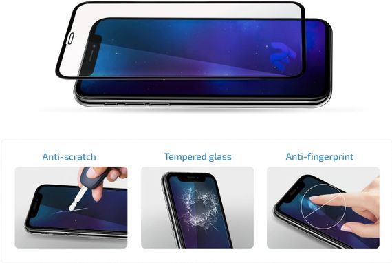 Захисне скло 2E  для Samsung Galaxy A25 5G (A256), 2.5D FCFG, (1 Pack), чорна рамка (2E-G-A25-SMFCFG-BB) | Зображення 1