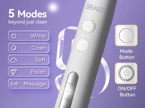 Електрощітка обертальна Seago SG-2603 White | Зображення 4
