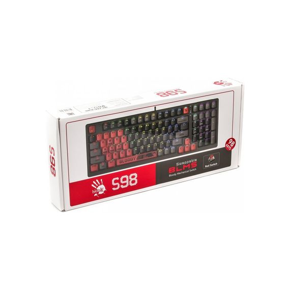 Клавіатура A4Tech Bloody S98 RGB BLMS Red Switch USB Sports Red (Bloody S98 Sports Red) | Зображення 9