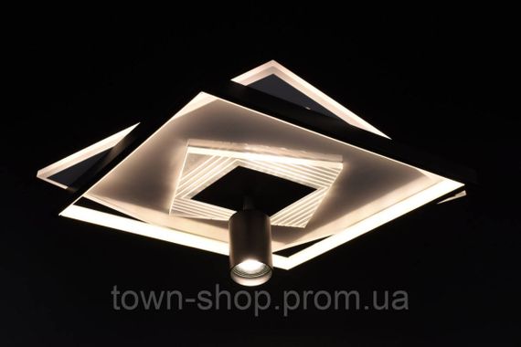 Люстра потолочная LED с пультом X088/500 Черный 10х46х46 см. | Зображення 4