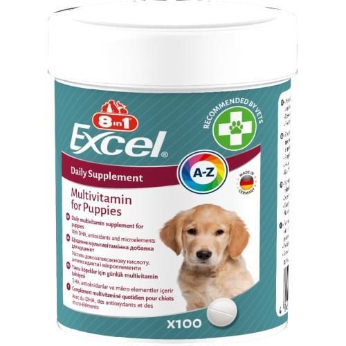 Вітаміни 8in1 Excel Multi Vitamin Puppy для цуценят і молодих собак, мультивітамін, 100 шт. | Зображення 3