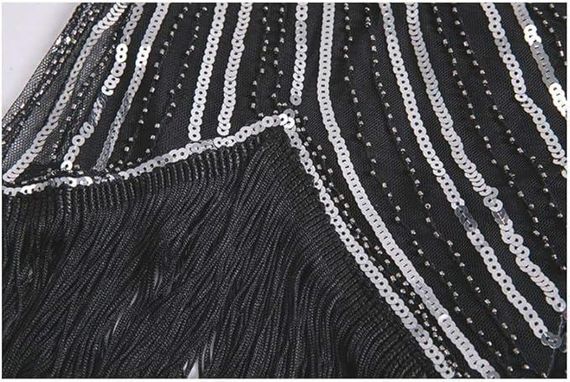 Сукня в стилі 20-х Гетсбі з паєтками бахромою, вечірнє жіноче ретро плаття з блискітками для карнавалу, вечірок, Хелловіну | Зображення 7