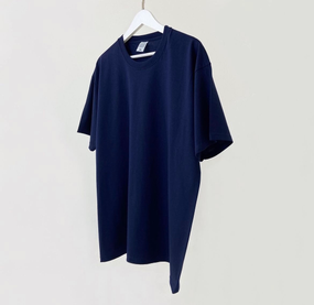 Мужская футболка классическая с коротким рукавом OW0001 цвет темно-синий размер XL