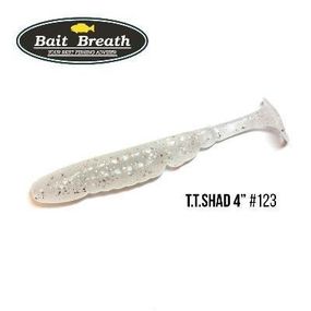 Приманка Bait Breath T.T.Shad 4" (6 шт) (123 BYS Clear white ／Silver)