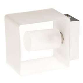 Бра настенное в спальню с квадратным плафоном BR-02 514W/1 G9 WH