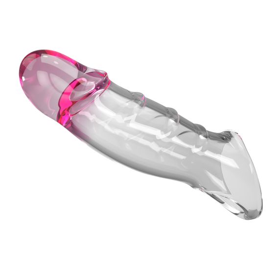 Насадка-презерватив PRETTY LOVE - Damell Penis Sleeve Clear Pink, BI-026278NM Sex Aura | Зображення 5