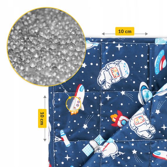 Одеяло тяжелое (утяжеленное) 4FIZJO 3 кг 100 x 150 см детское Blue (P-5905973403535) | Зображення 4