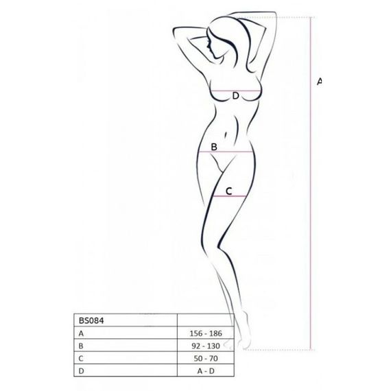 Комбінезон з вирізами в ділянці живота BS084 black sexstyle | Зображення 3